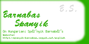 barnabas spanyik business card